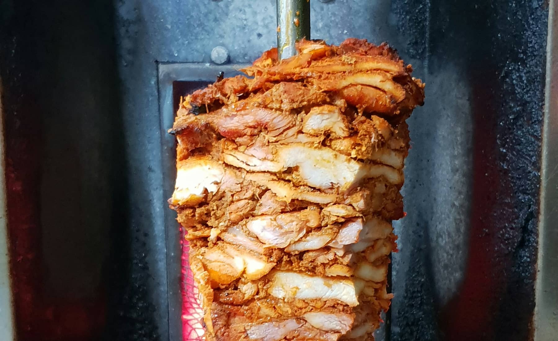Schawarma-Spieß am Grill